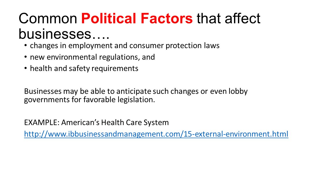 What Political and Legal Forces Impact Industries?
